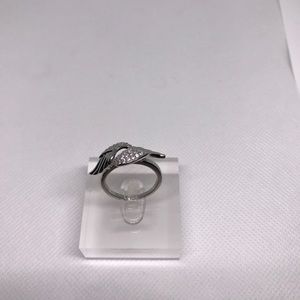 𝅺ANGEL Wings Zircon Ladies Ring Fashion S925 Sterling Silver Ring